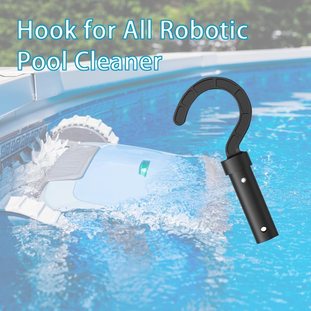 Adjustable Pool Pole Hook fits Above Ground and Underwater Cleaners