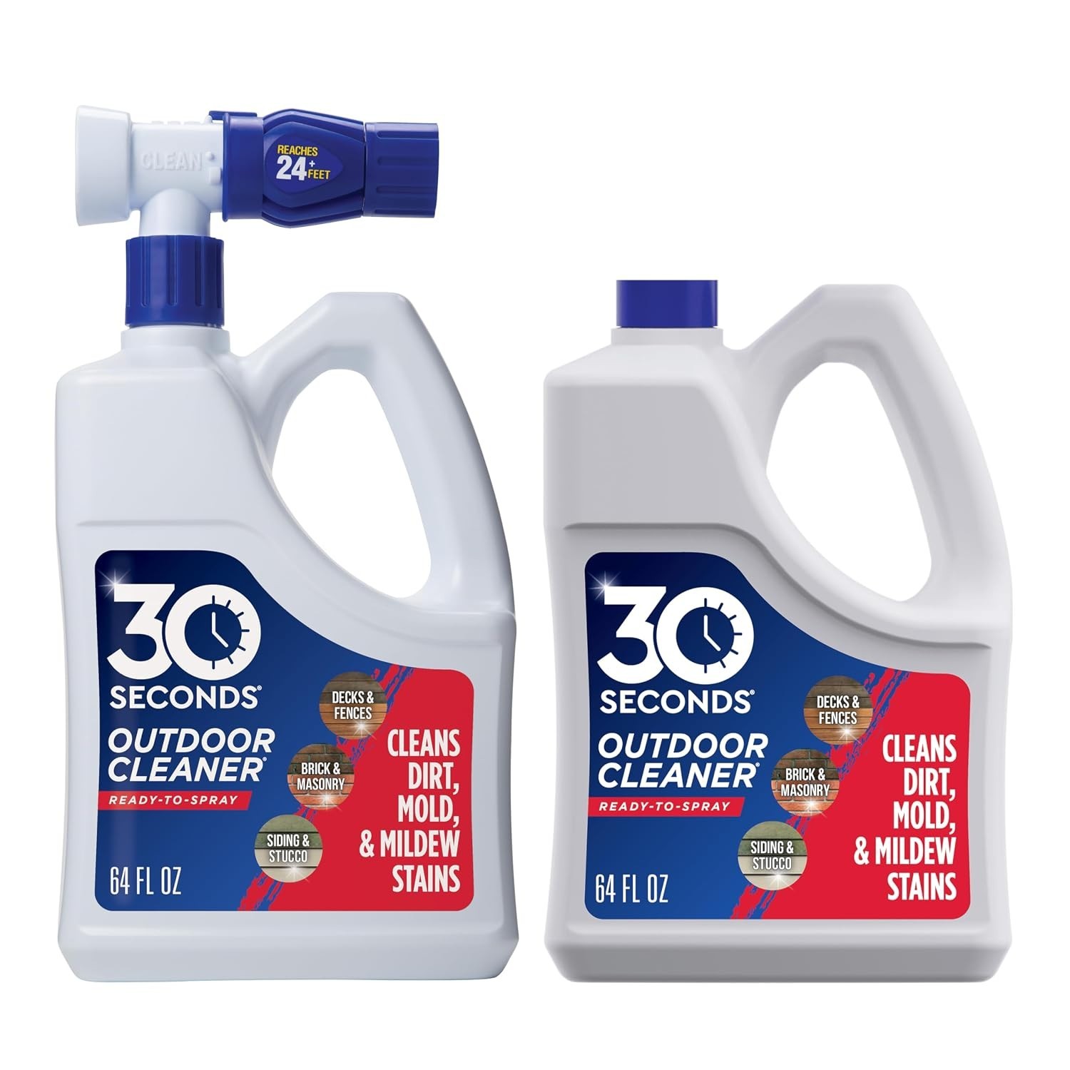 Easy to Use Outdoor Cleaner 2 Pack with Hose End Attachment for Quick Cleaning