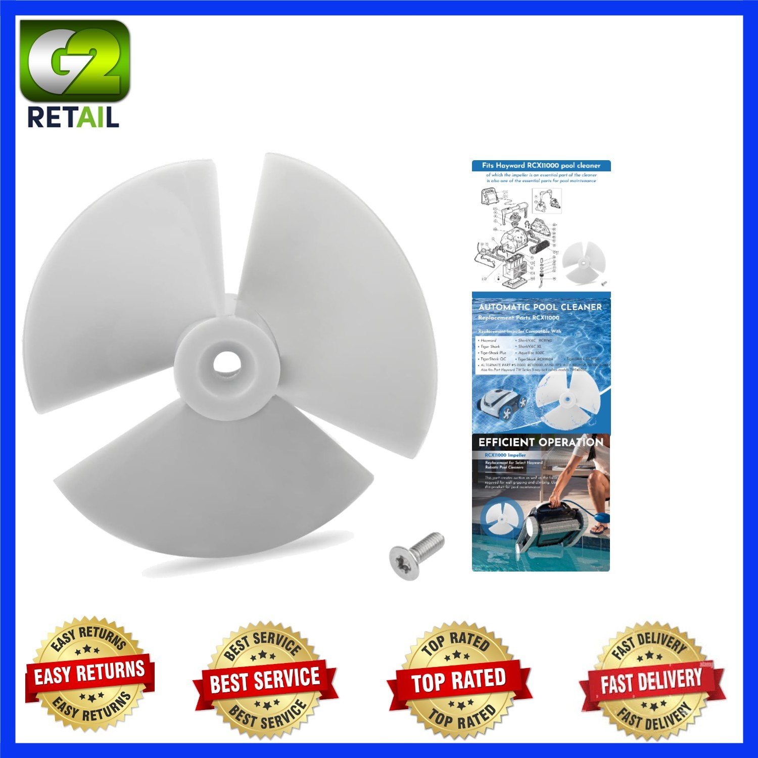 Essential Replacement Impeller for Hayward Pool Cleaners – Corrosion Resistant