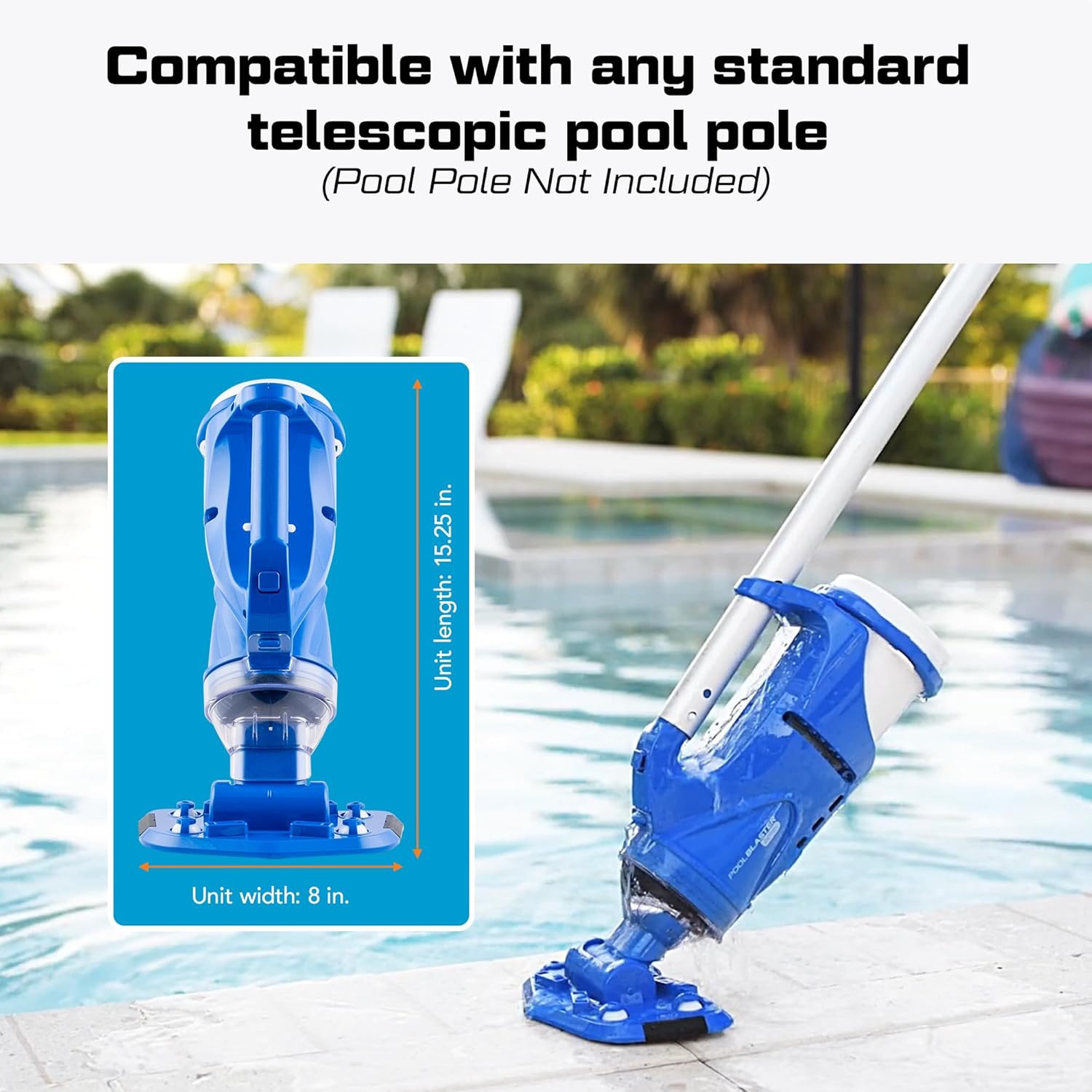POOL BLASTER Catfish (Gen 2) Cordless Spa & Hot Tub Vacuum, More Power & Capacit