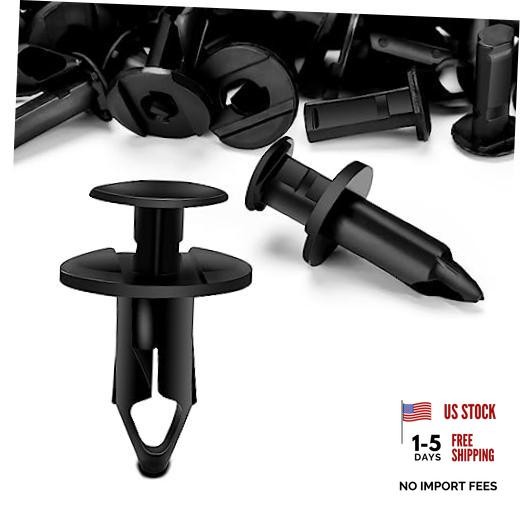200 PCS 8mm Universal Plastic Push Clips, Push-Type Nylon Bumper Fastener
