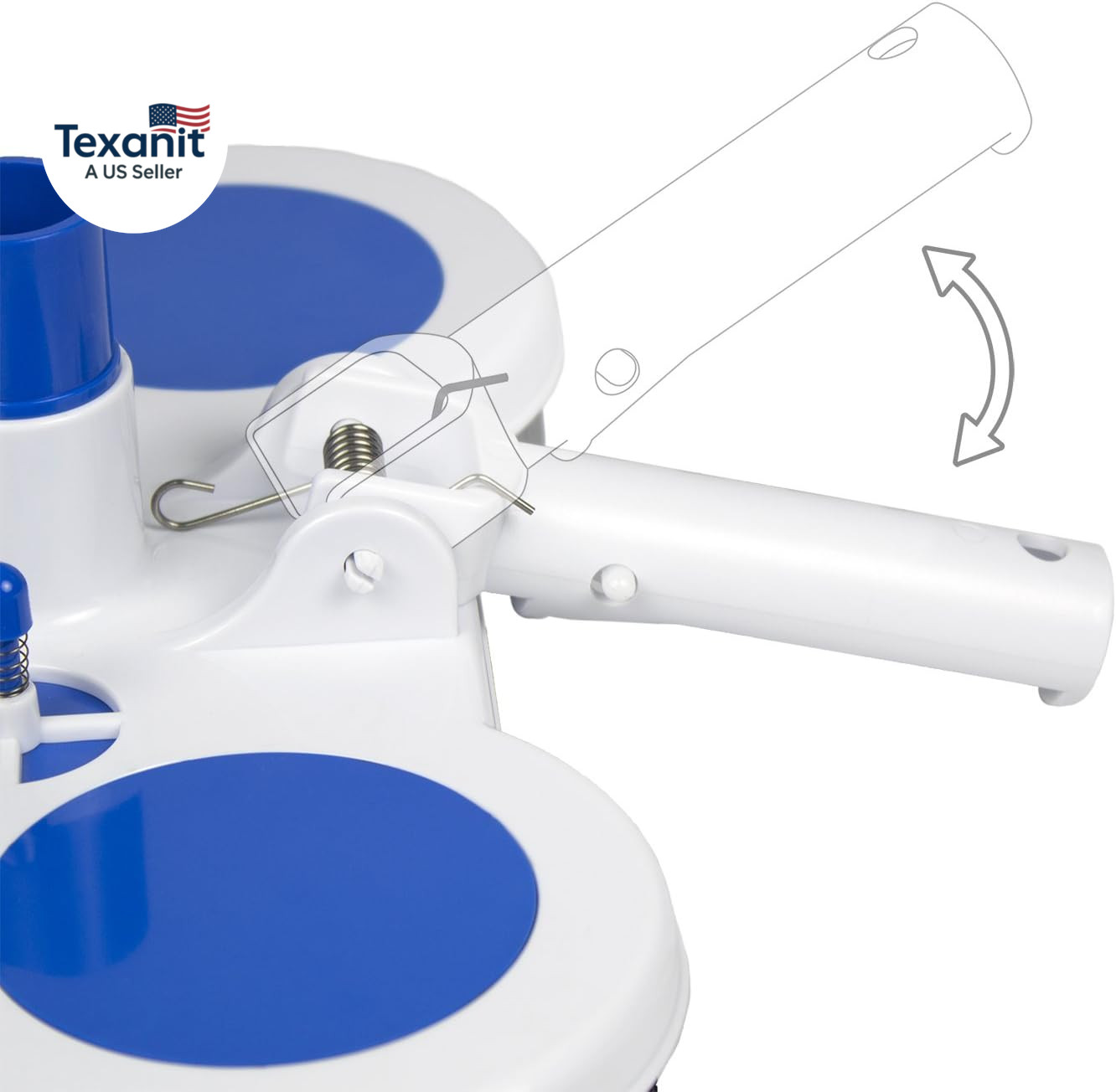 Deluxe Weighted Vinyl Liner Pool Vacuum Head with Air-Relief Valves, Safe Cleani