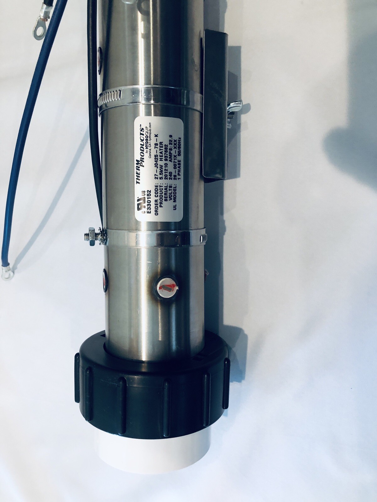 Universal Heater Flo Thru By Hydroquip 15” X 2” 5.5KW 220V (Read Description)