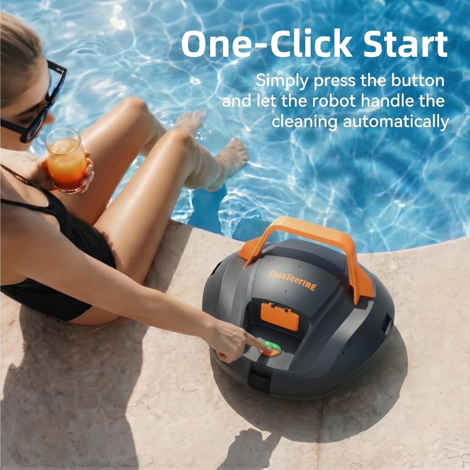 Planet Edge Pool Cleaner – Smart Self-Parking, 2.5-Hour Recharge, Durable Design