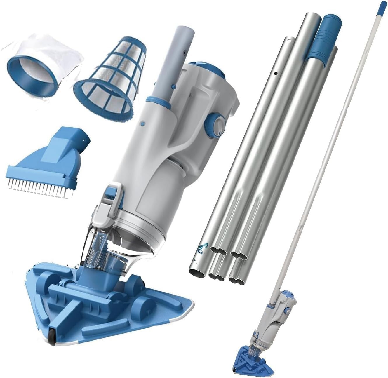 2025 Cordless Pool Cleaner with XL Head for Hard-to- Areas – 1- Service