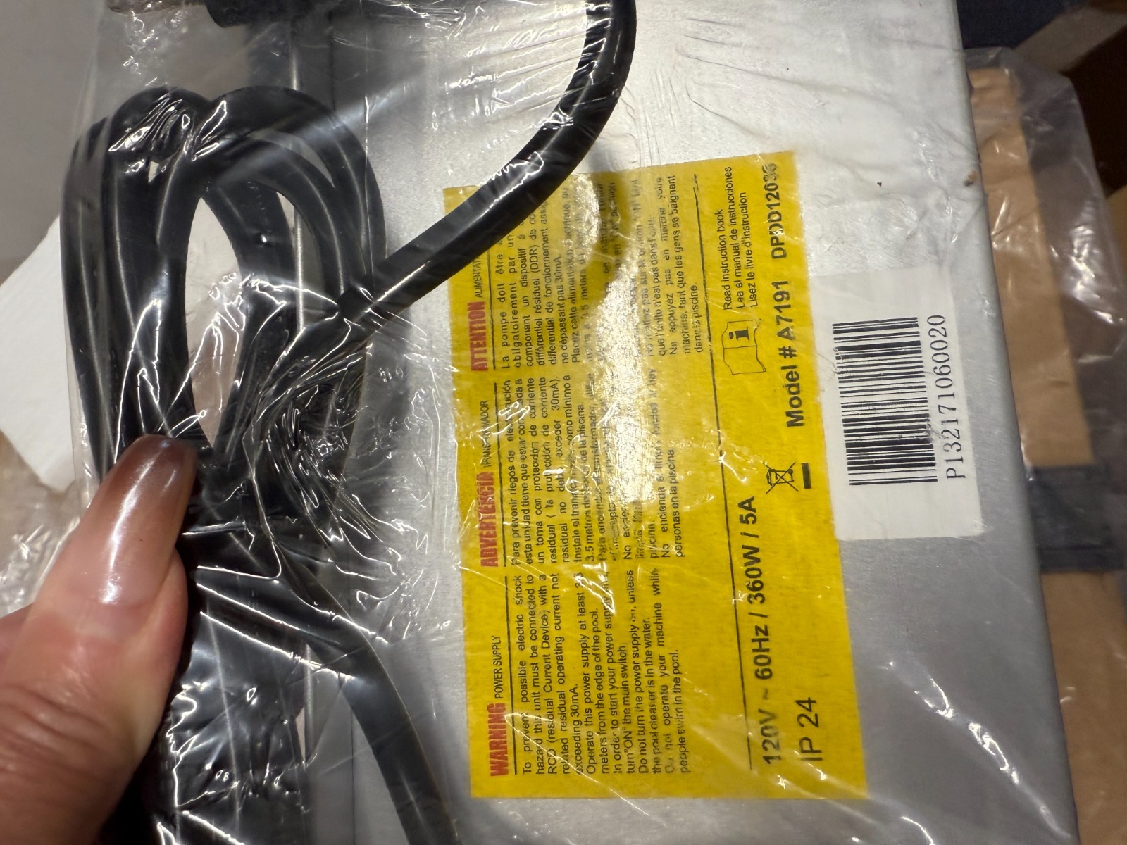 AQUABOT, DURAMAX DUO POWER SUPPLY 2 PIN FEMALE 7 HR # A7191
