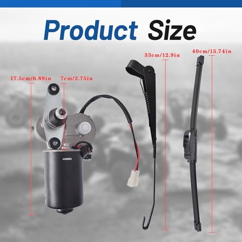 12V Electric Windshield Wiper Motor Kit Replacement for Polaris RZR