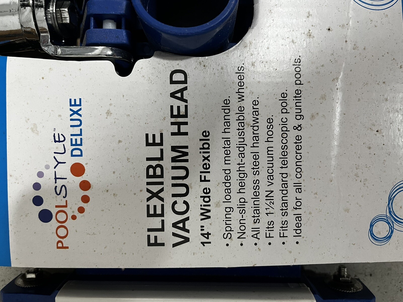 POOL STYLE Heavy-Duty 14 INCH Flexible Pool Vacuum Head NEW