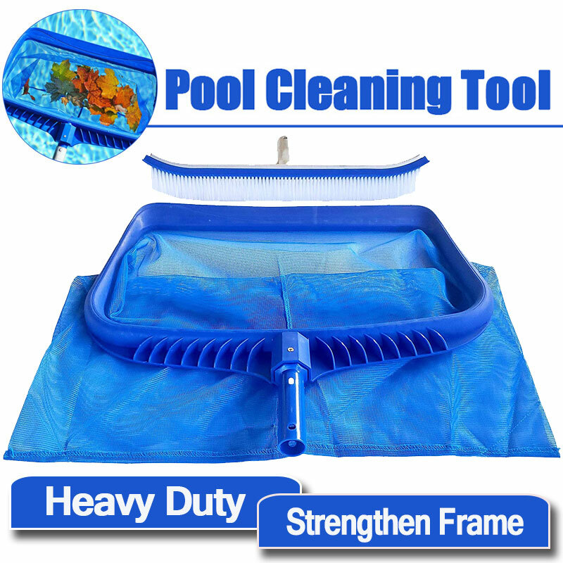 Pool Maintenance Cleaning Kit Skimmer Net Leaf Rake & 18&Prime; Brush Head Cleaner US