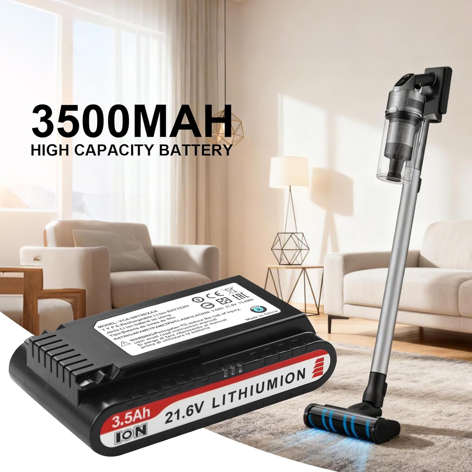 Replacement for Samsung VCA SBT90 VCA SBTA60 VCA SBT90E VCA SBT90EB Battery