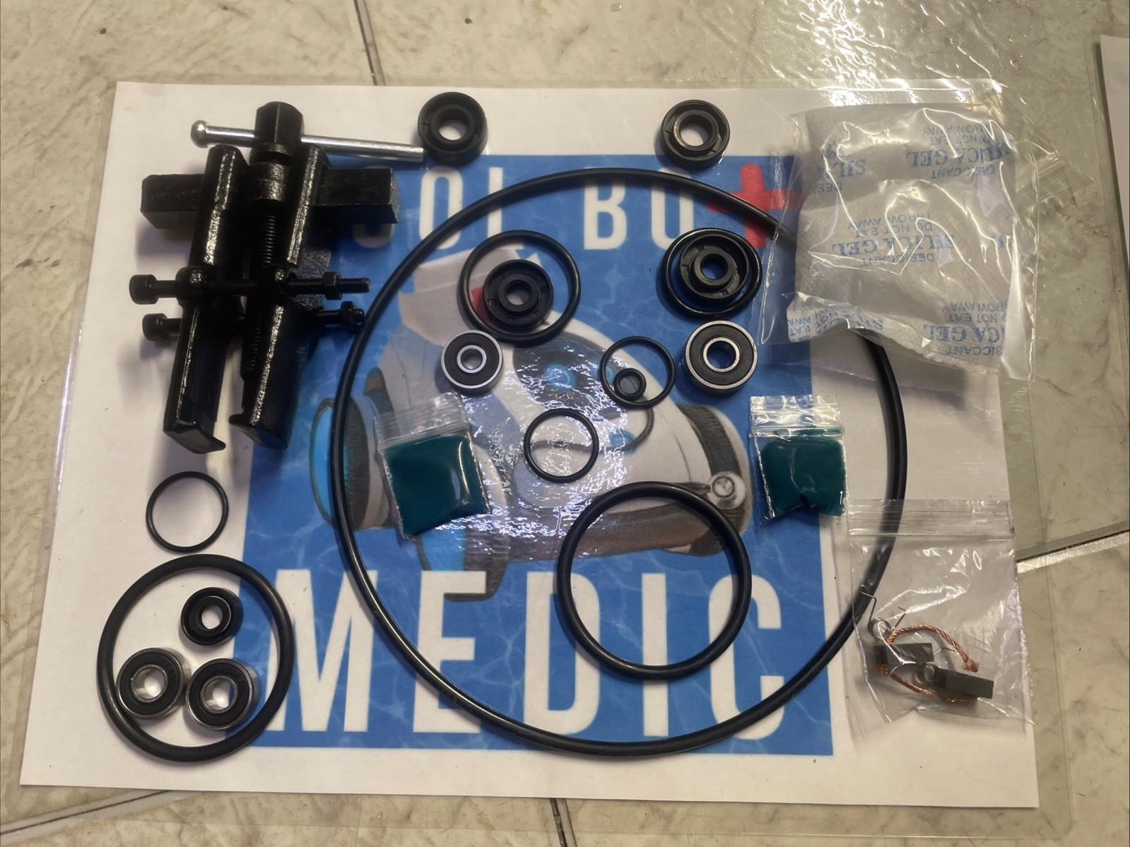 Maytronics Dolphin Impeller Motor 5500024 repair kit with diverter Seals Puller