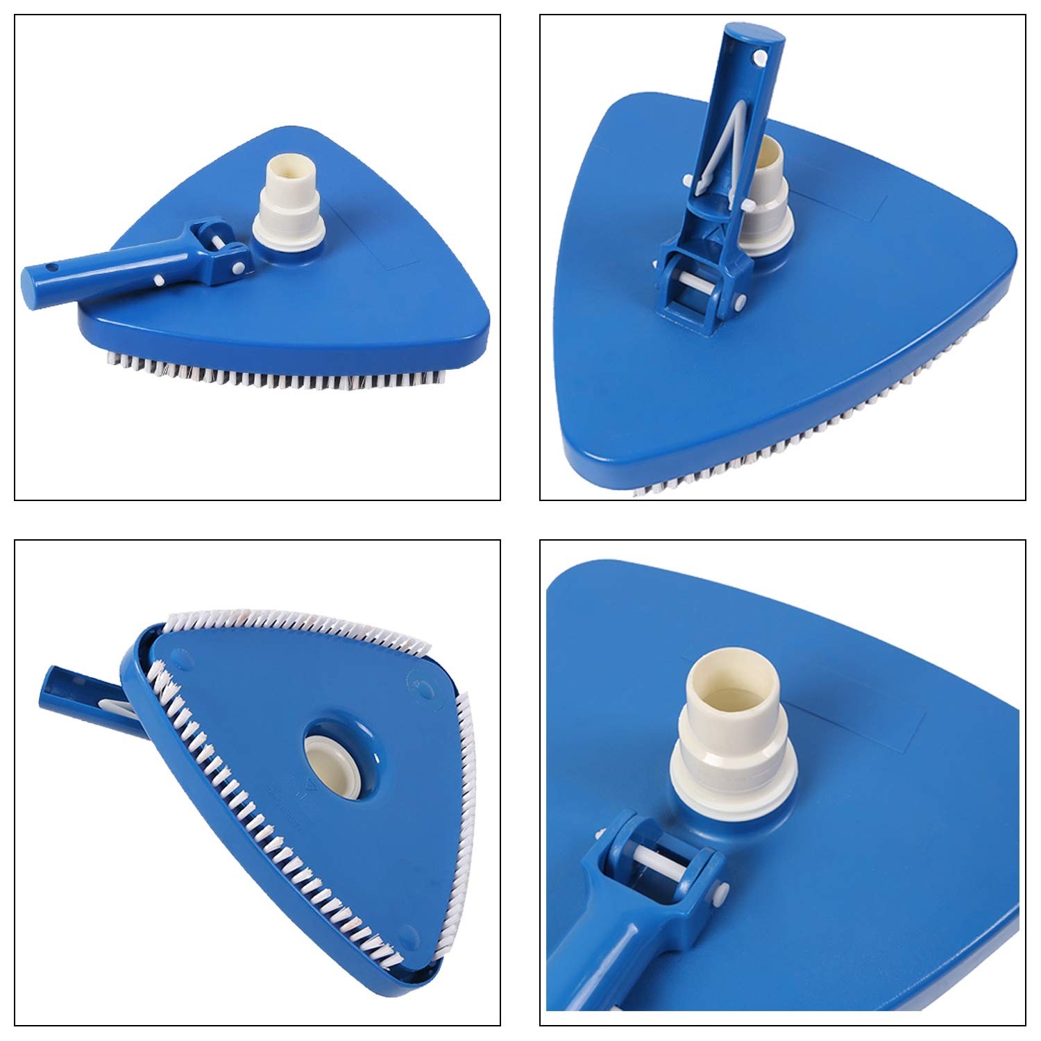 Pool Vacuum Head Triangular Weighted Blue for Inground Above Ground Pools