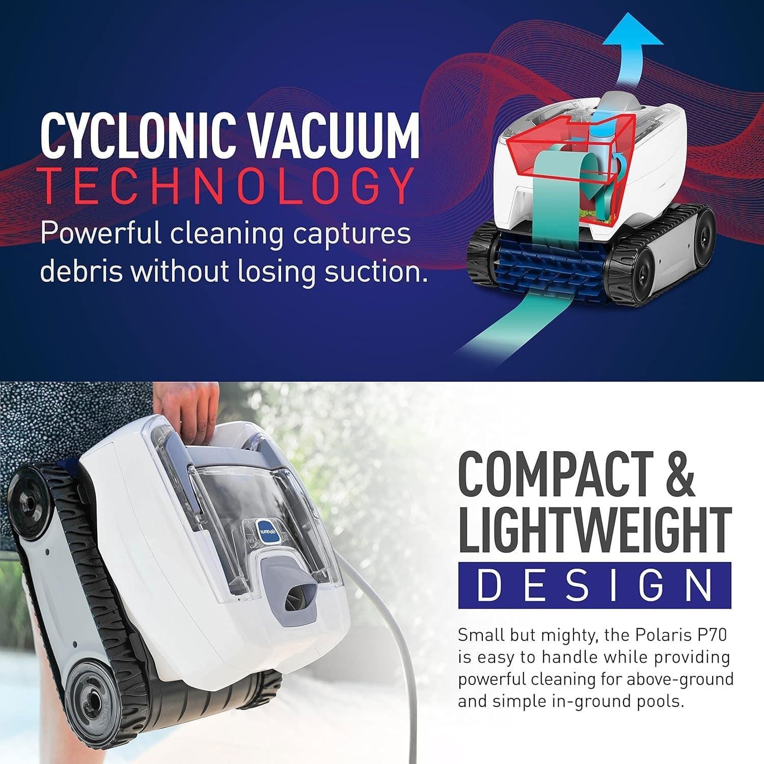 Polaris P70 Above Ground Robotic Pool Cleaner F70