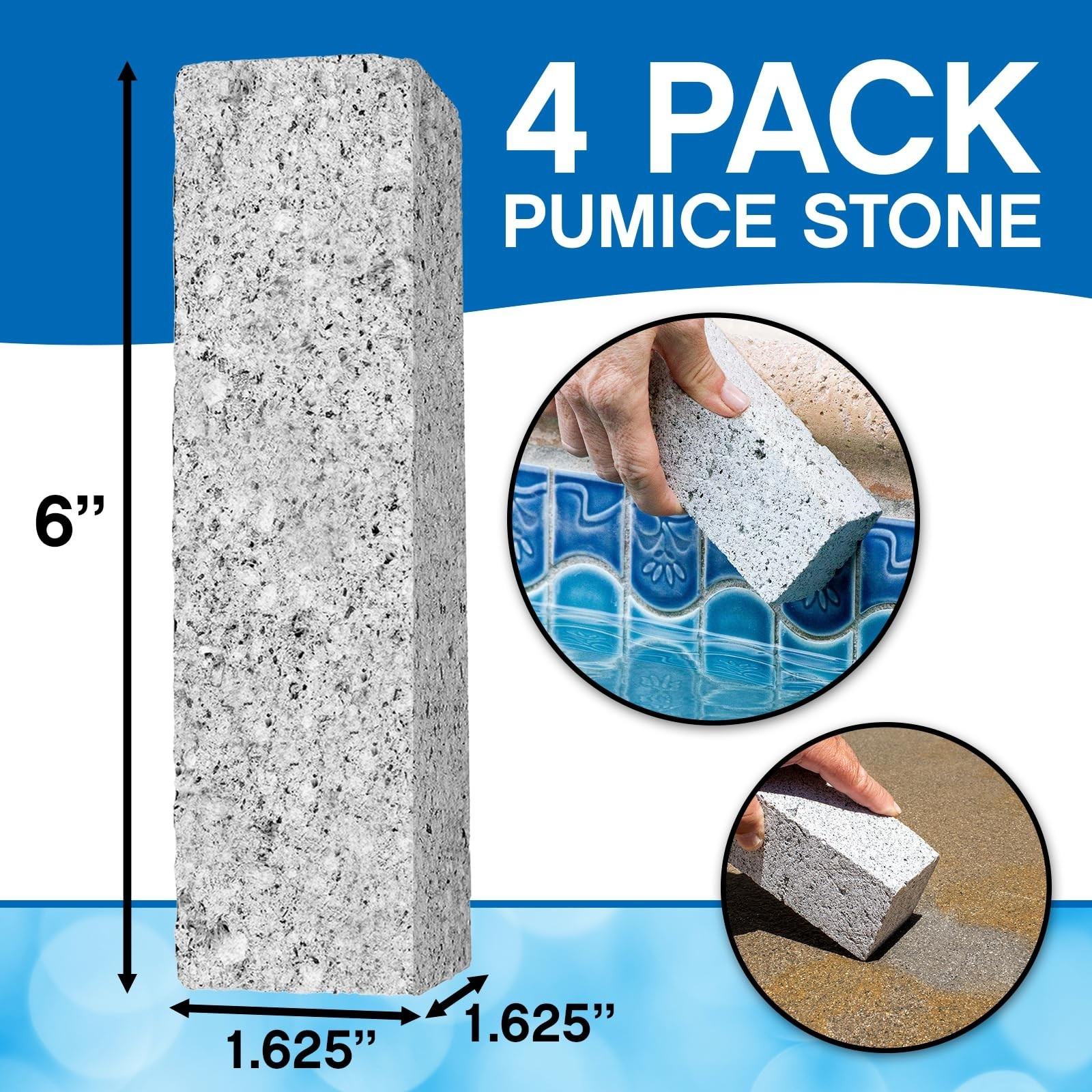 Pumice Stone for Pool & Spa Cleaning – Tile, Grout, Hard Water & Calcium Stain R