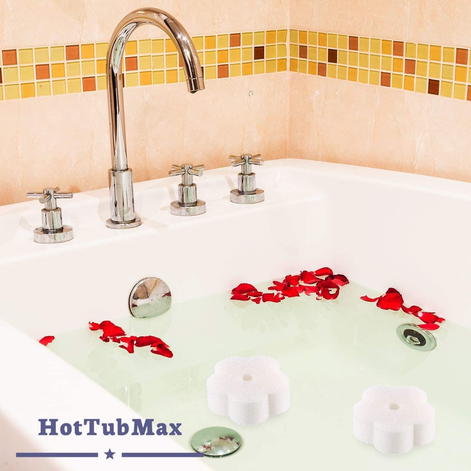 HotTubMax 4 Oil Absorbing Sponge Scum Absorber for Hot Tub – Individually Packed