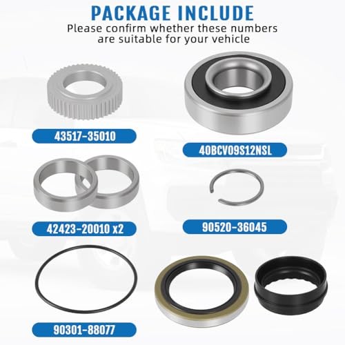 for Toyota Rear Wheel Bearing & Seal Kit for Tacoma 2000-2004 Tundra 2000