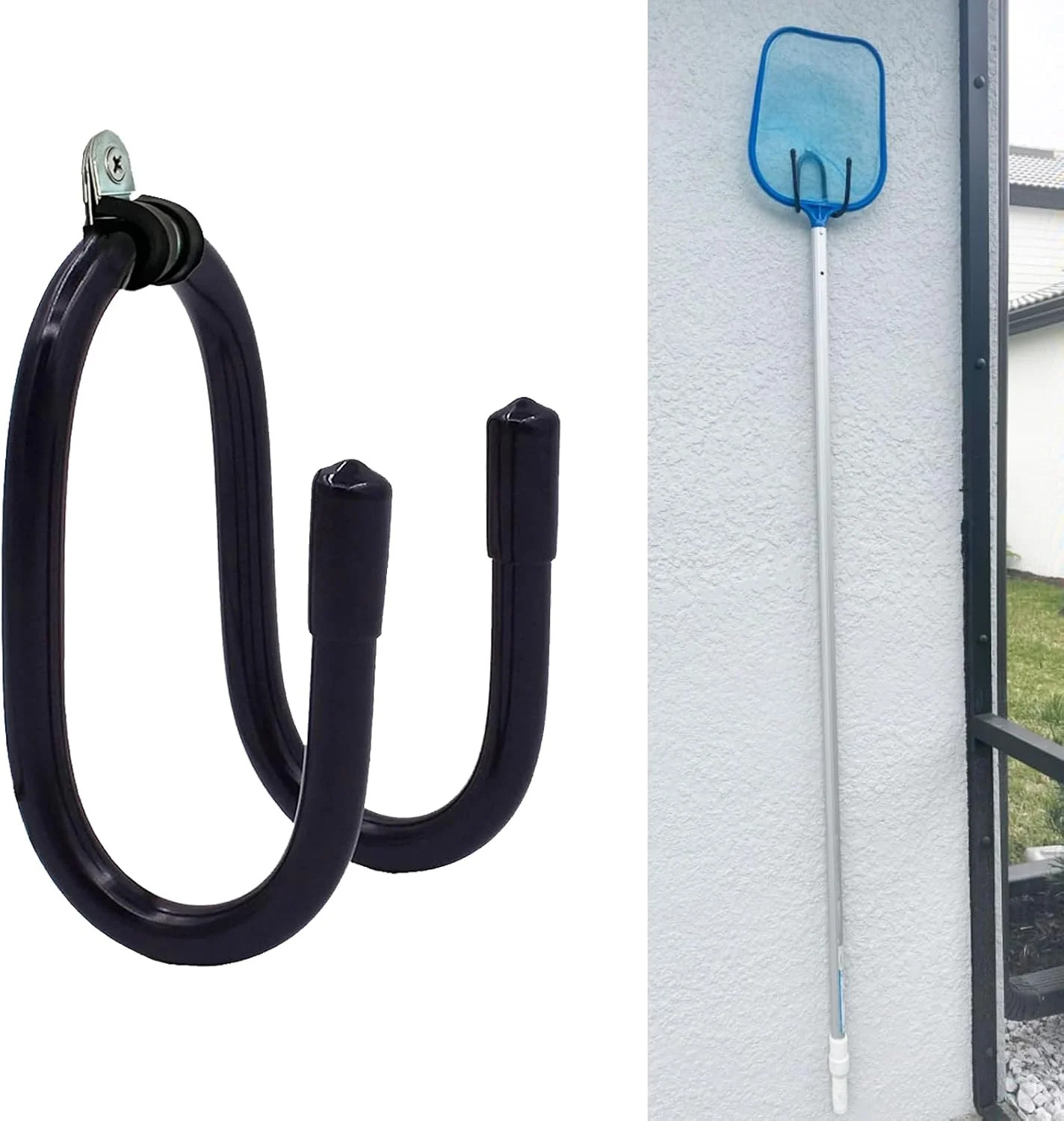 Non Rust Pool Pole Hangers Ideal Pool Fence or Wall Mount Storage Hooks for Pool
