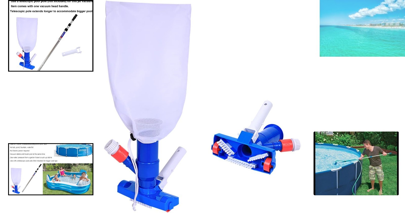 Lightweight Manual Pool Spa Jet Vacuum Cleaner – Perfect for Every Pool Type