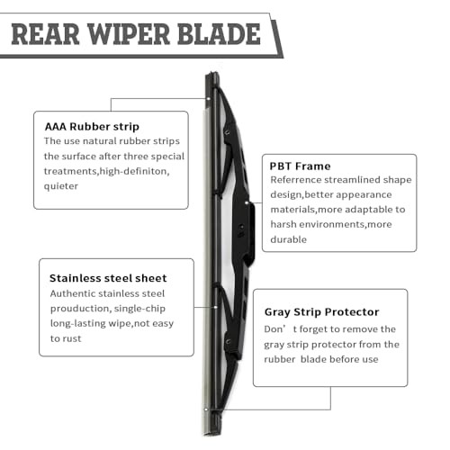 Rear Wiper Arm & Blade Kit,Exact-Fit Replacement for Ford Escape,Mazda Tribute