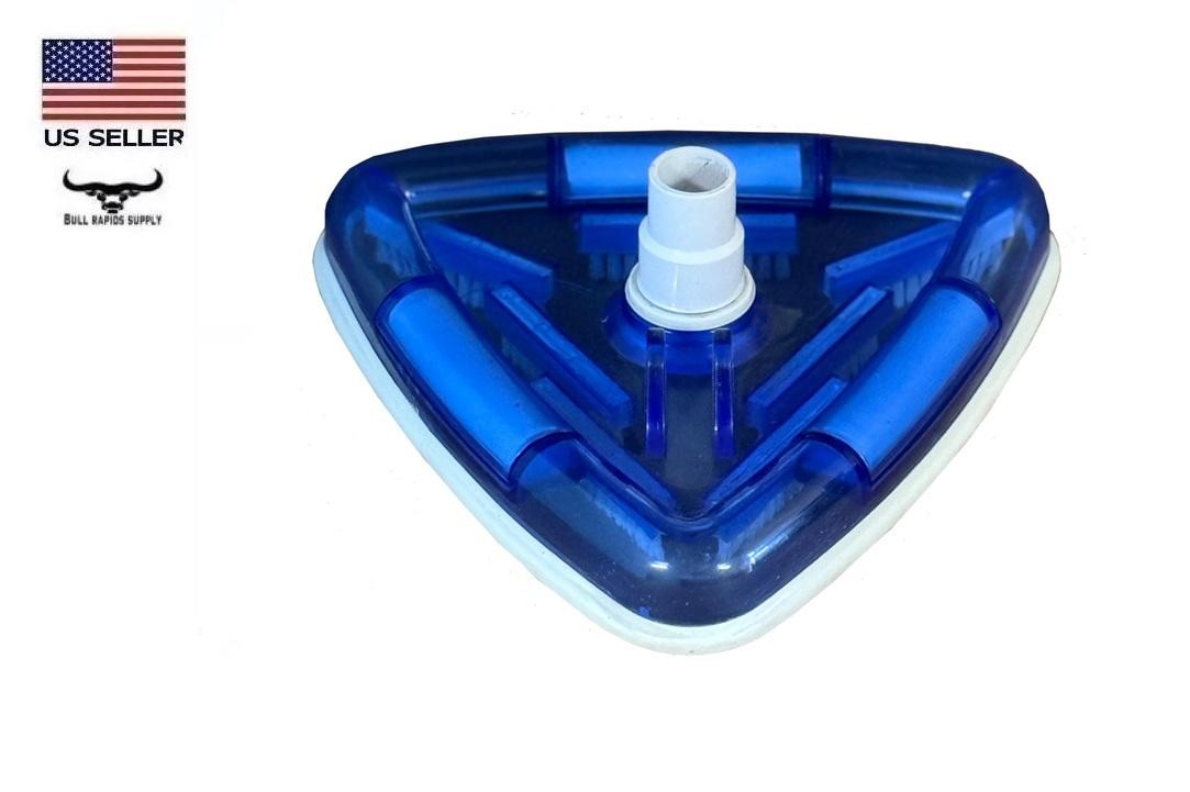 Weighted Clear Triangle Head Pool Vacuum Swivel Fitting 1-1/4&Prime; & 1-1/2&Prime; Hose Fit