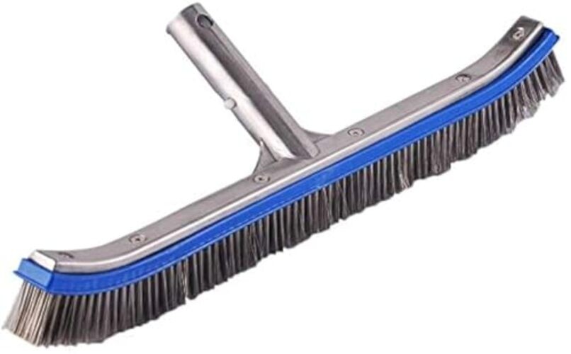 Swimming Pool Brush for Cleaning Pool Walls,Tiles & Floors,Heavy Duty Silver