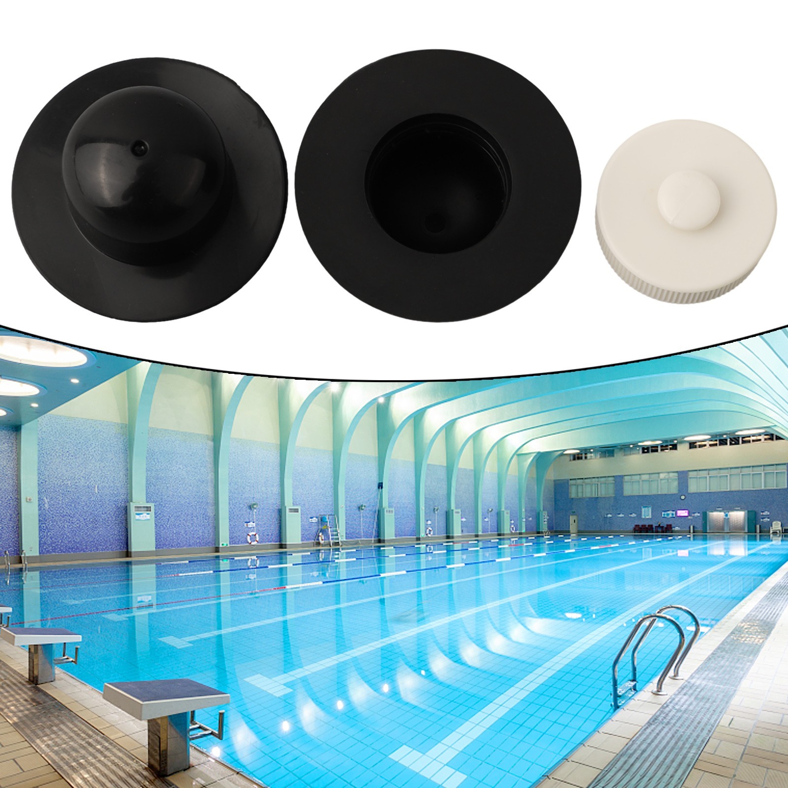 Drain Valve Cap White+black Garden Ground Pool Replacement 11044 / 10127