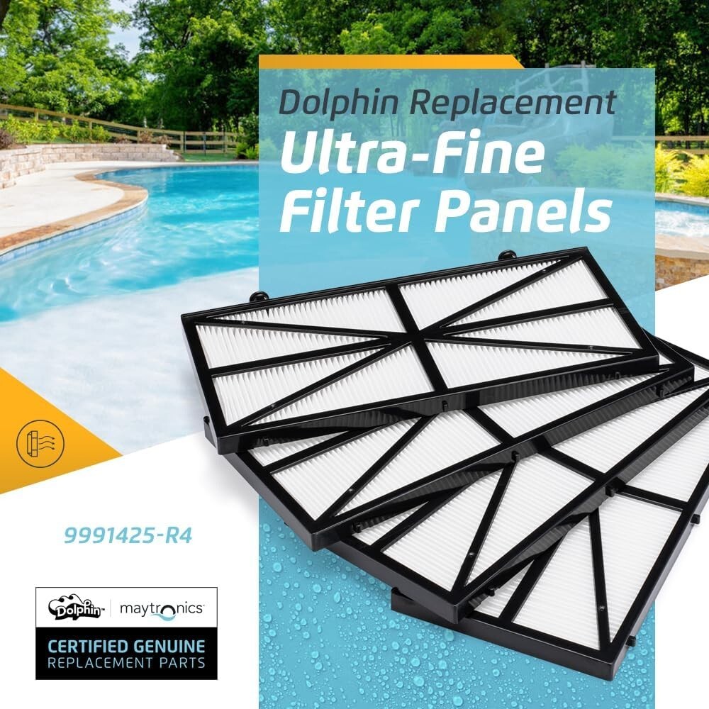 Maytronics / DOLPHIN 9991425-R4 Dolphin Fine Cartridge Filter Panels OEM (Set 4)