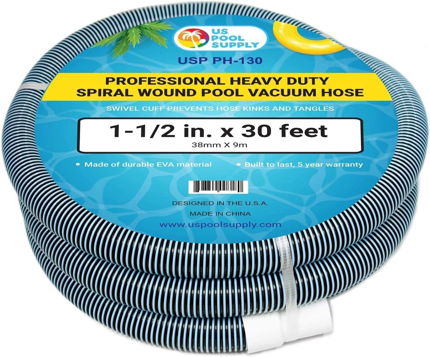 Pool Vacuum Hose – 1-1/2&Prime; x 30&prime; Professional Heavy Duty Pool Hose for Ingroun…