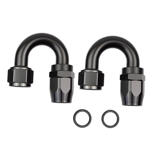 180 Degree Aluminum Swivel Hose End Fitting for Braided CPE Fuel 12AN 180Degree