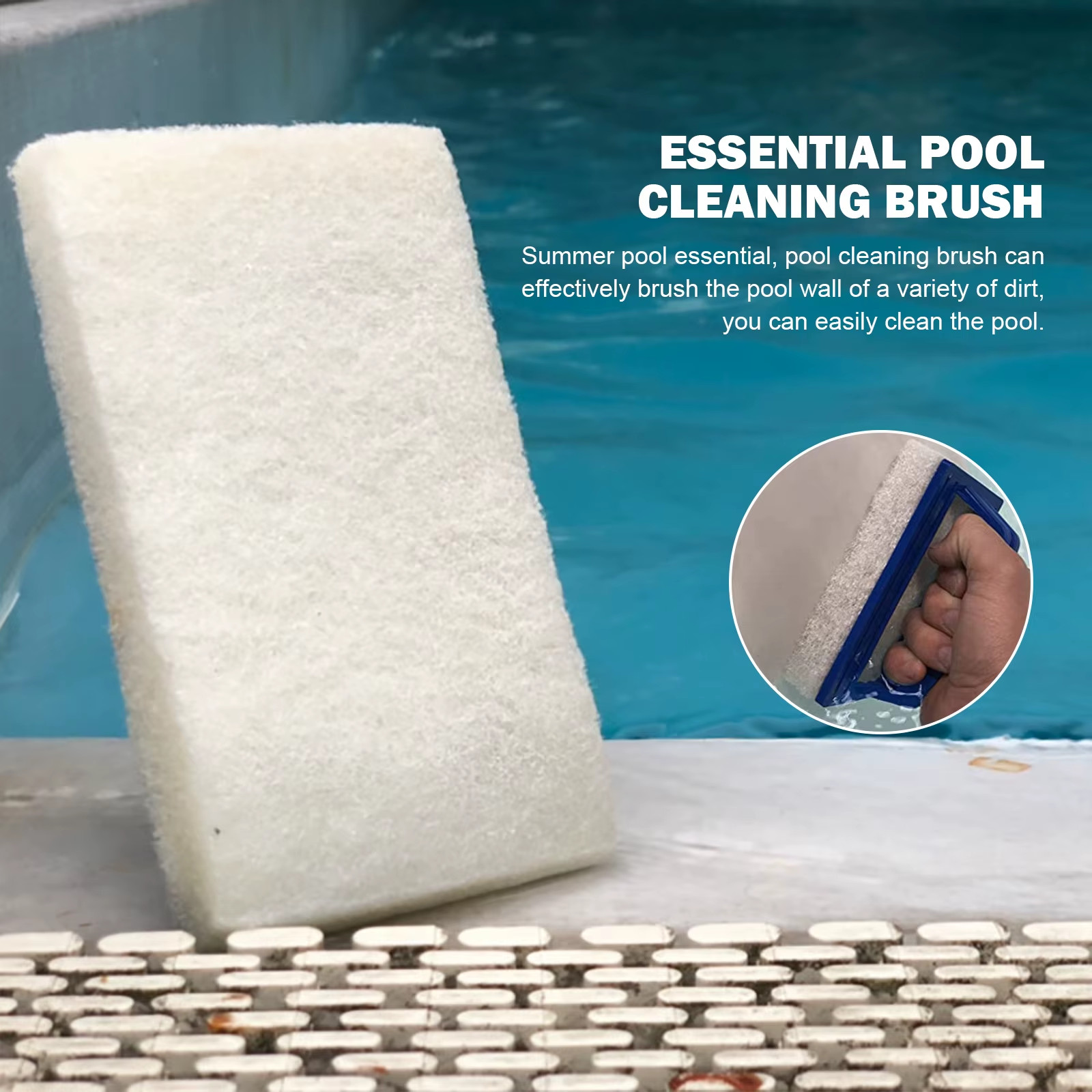 Pool Wall Cleaning Brush Waterline Scrubber Cleaning Pool Hot Spring Swimming Po
