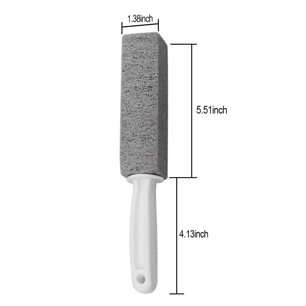 Toilet Pumice Stone Cleaner with Handle 4 Pack for Hard Water Stains
