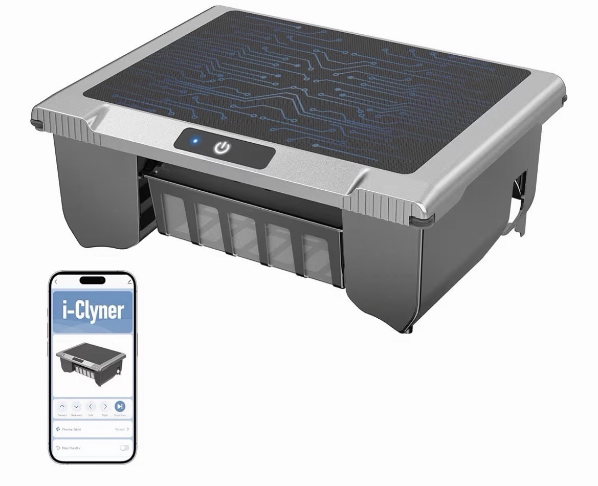 i-Clyner T1B Robotic Pool Surface Cleaner, App/Bluetooth Remote, Edge/Spot