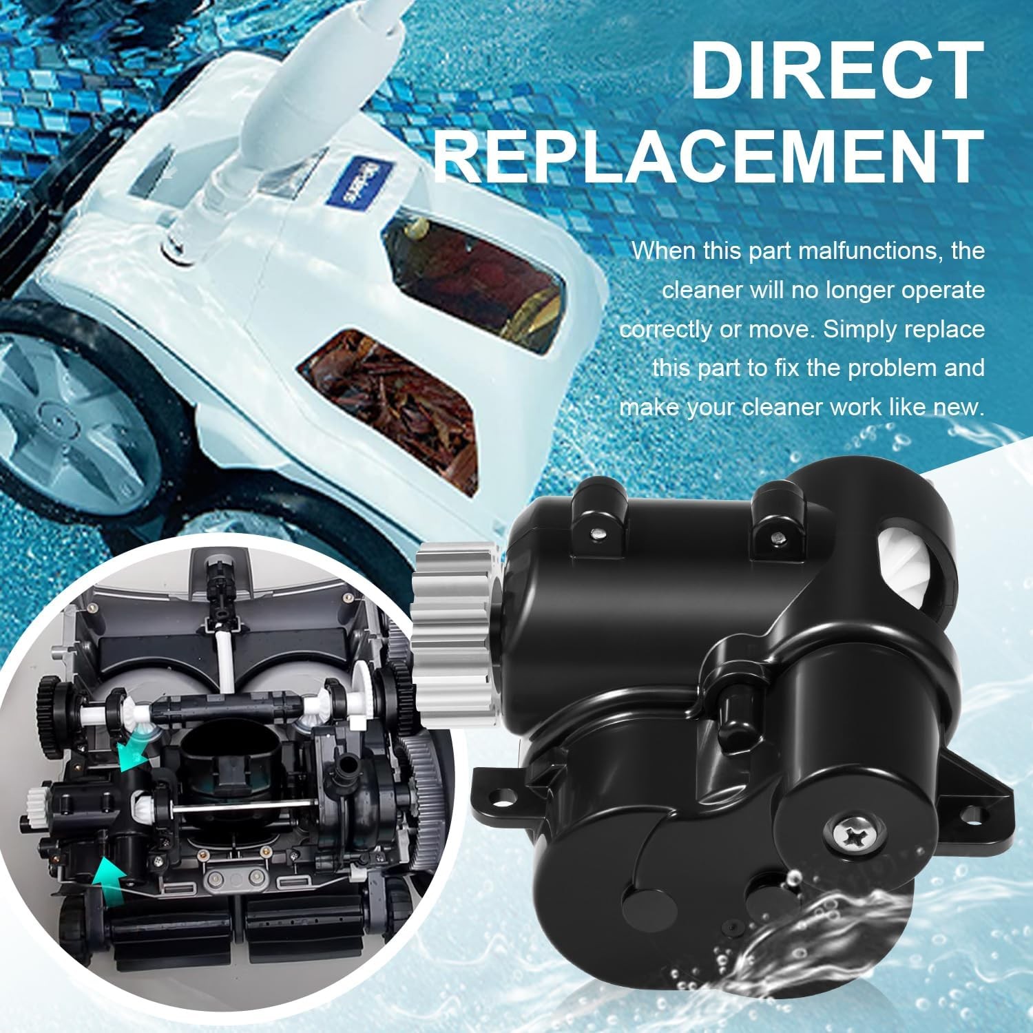 R0837300 Gearbox Assembly for Zodiac Polaris Quattro P40/Sport Pool Cleaner