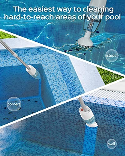 WYBOT Hyson 100 Handheld Pool Vacuum with Two Brush Heads, – Scratch & Dent