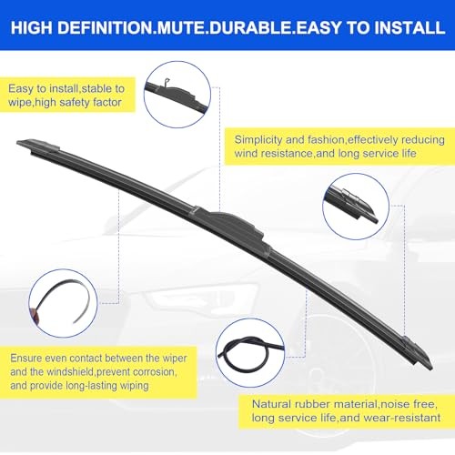 26&Prime;+ 16&Prime; Wiper Blades with 10&Prime; Rear Wiper Blades Set Replacement for 2013