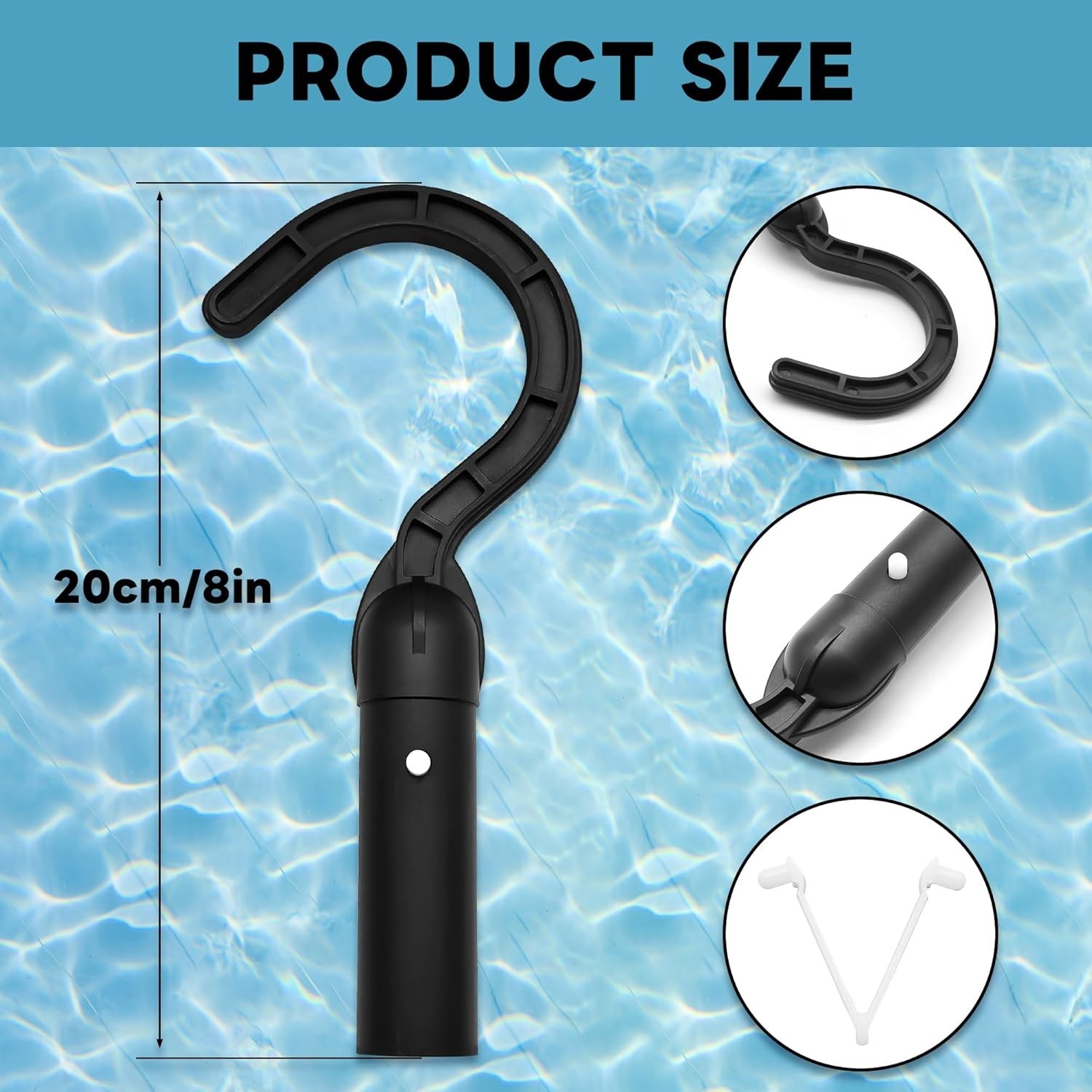 Easy Install Pool Cleaner Hook – Lightweight Design for Effortless Storage