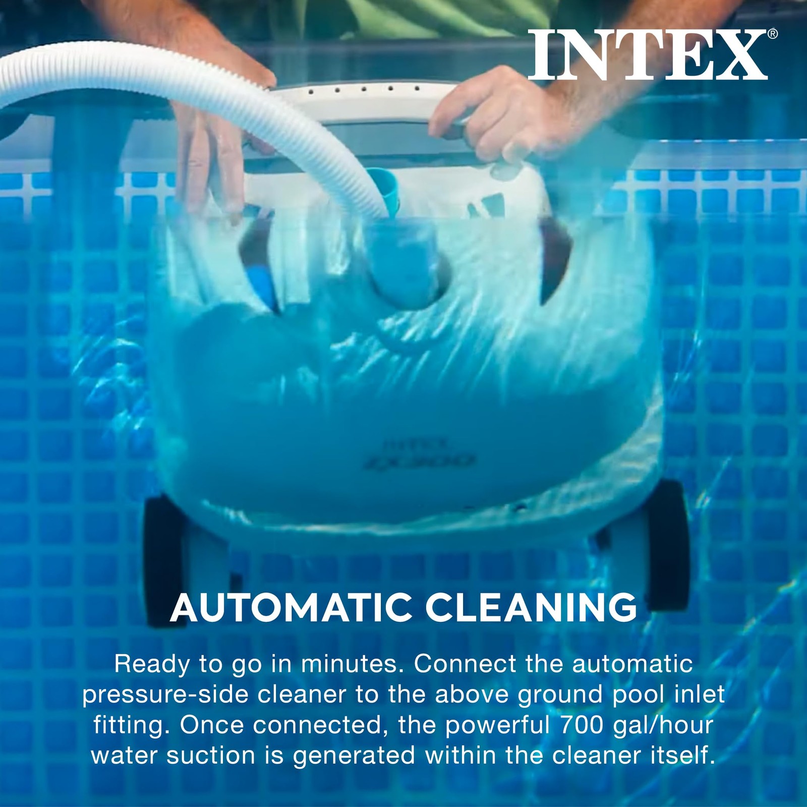 Intex ZX300 Automatic Pool Vacuum Cleaner for Above Ground Pools 700 GPH