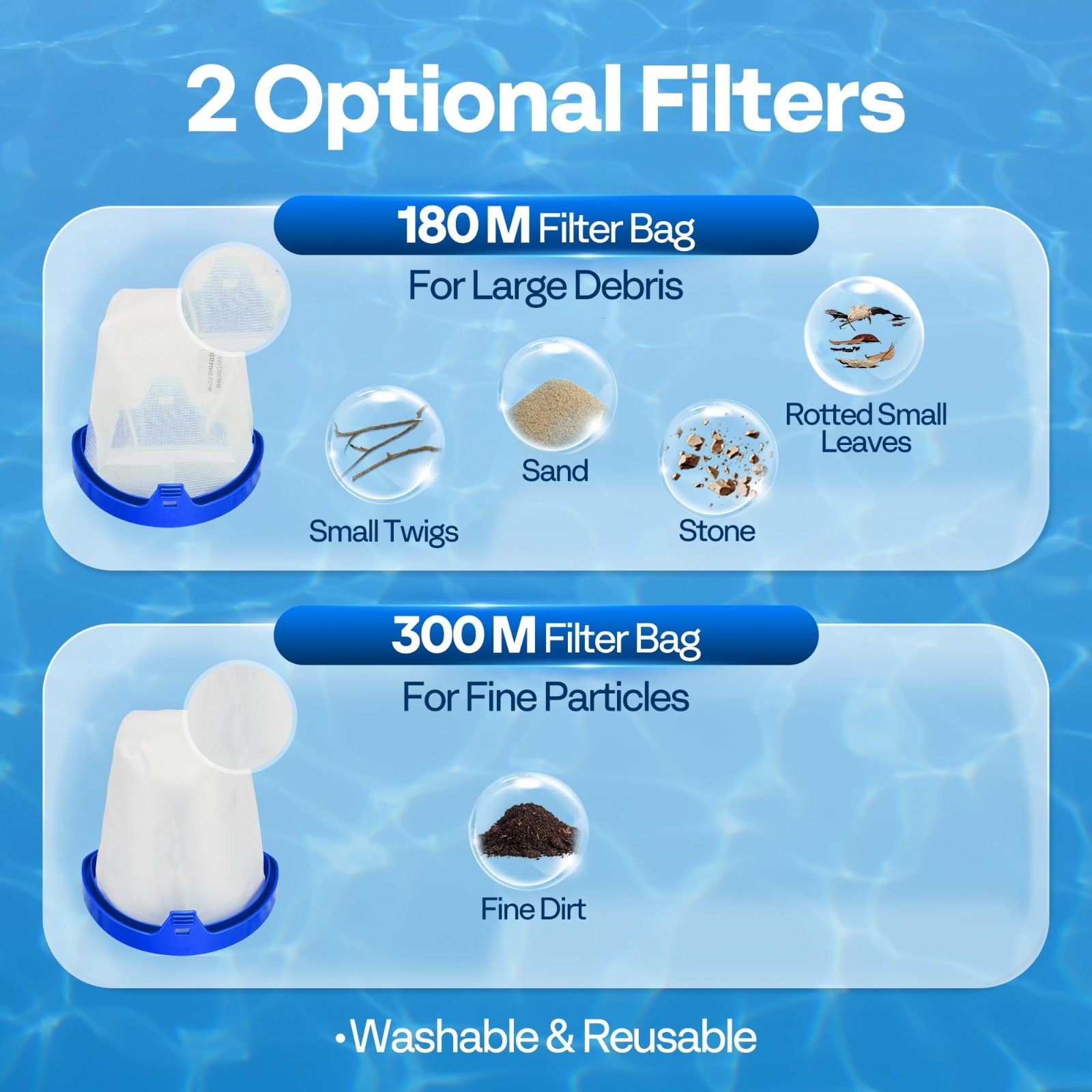 Cordless Handheld Pool Vacuum Cleaner – 13.2 GPM Suction, 60min Battery, Adjusta