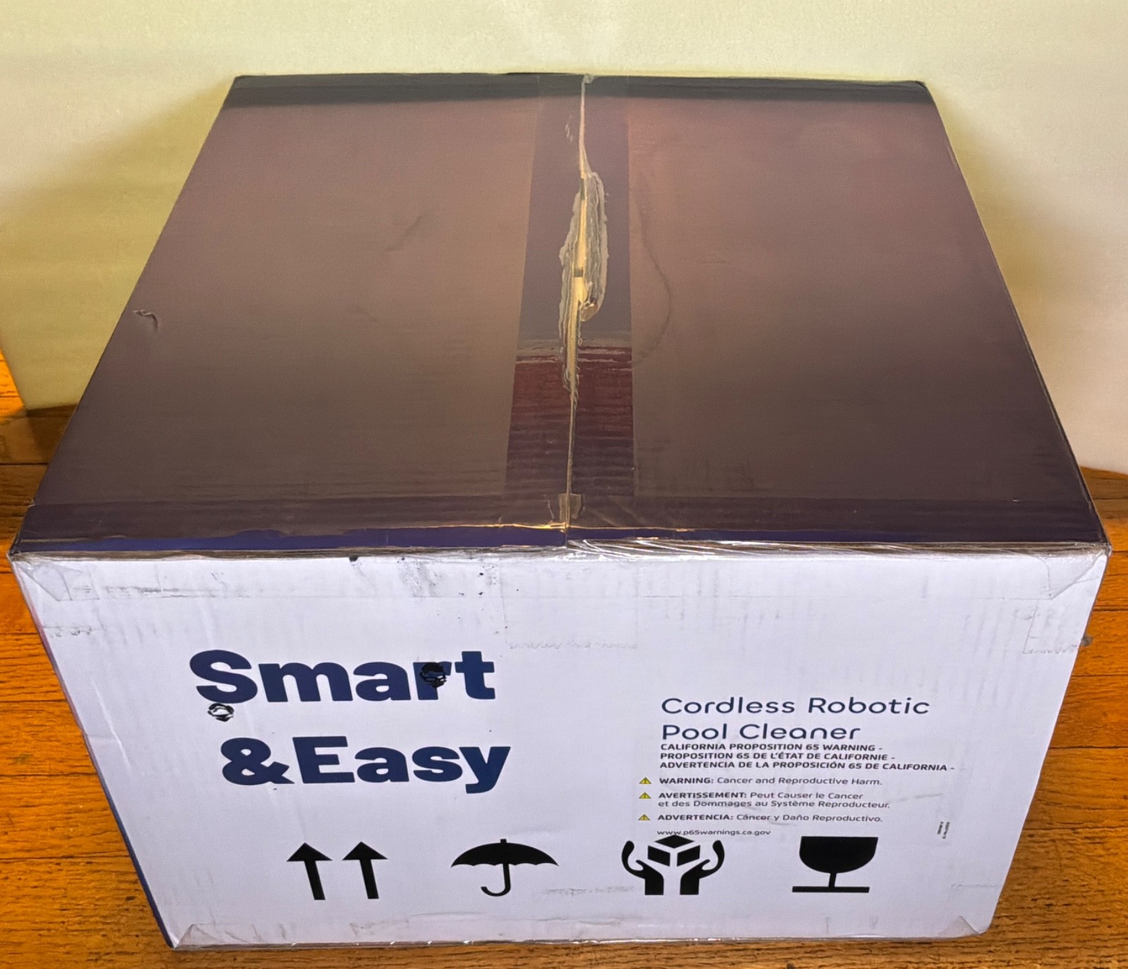 SAT 25 Cordless Robotic Pool Cleaner Wall-Waterline Sonar Navigation 3H Run Time
