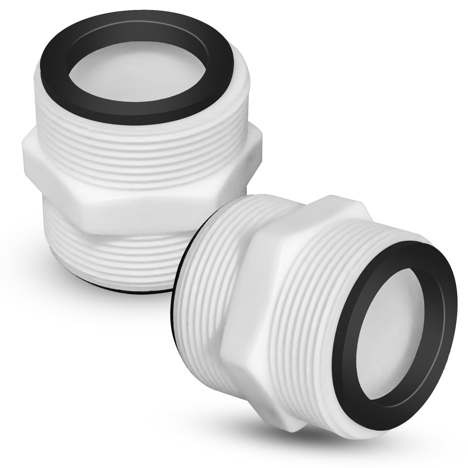 2Pcs 1.5’to 1.5’ Pool Hose Adapter, Connector 1.5 inches, 2pcs