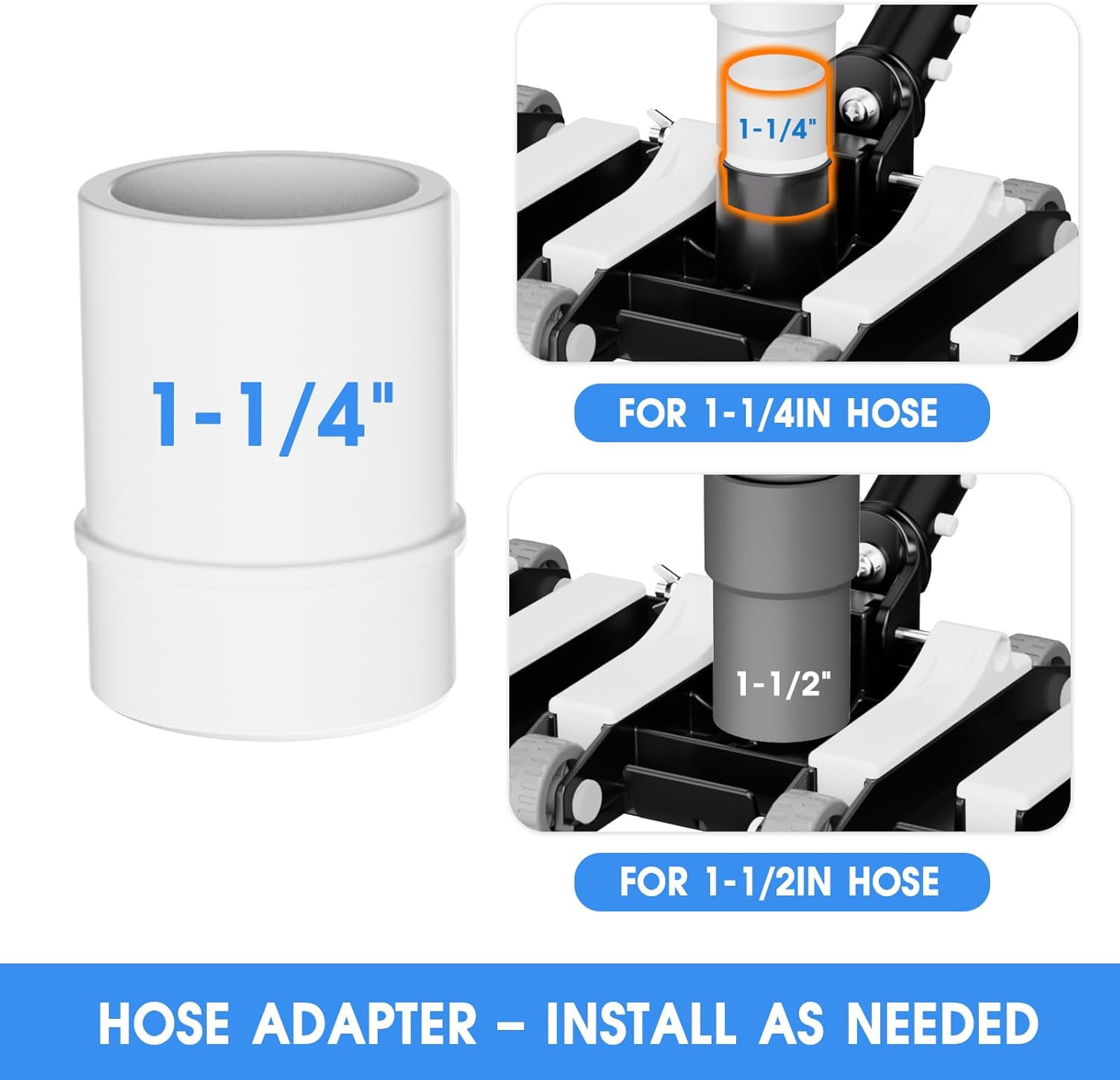 4.4LB Weighted Pool Vacuum Head with Direction Control Handle, Debris Flow Defle
