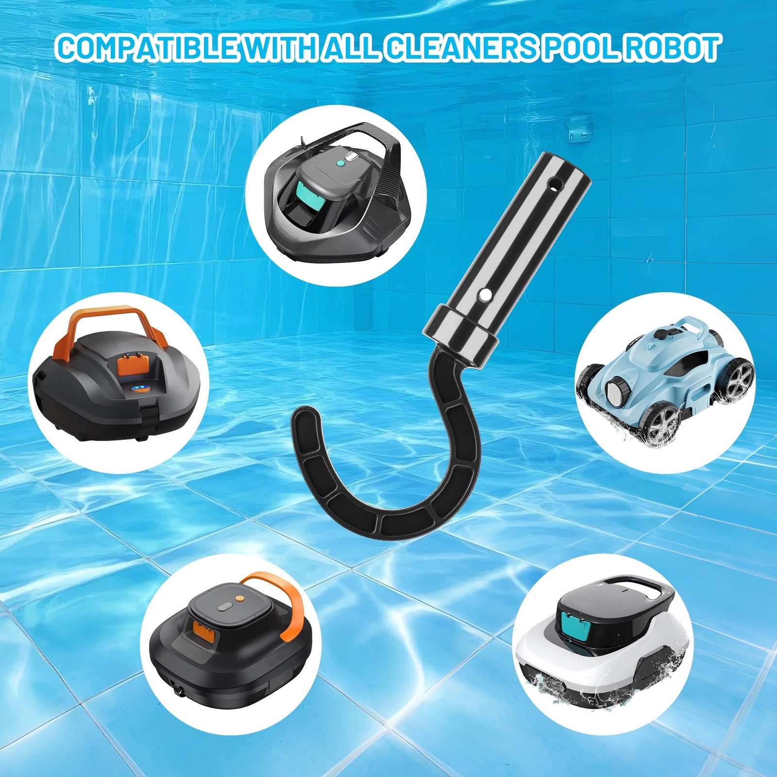 Pool Robot Retrieval Hook for All Robotic Cleaners Universal Attachment