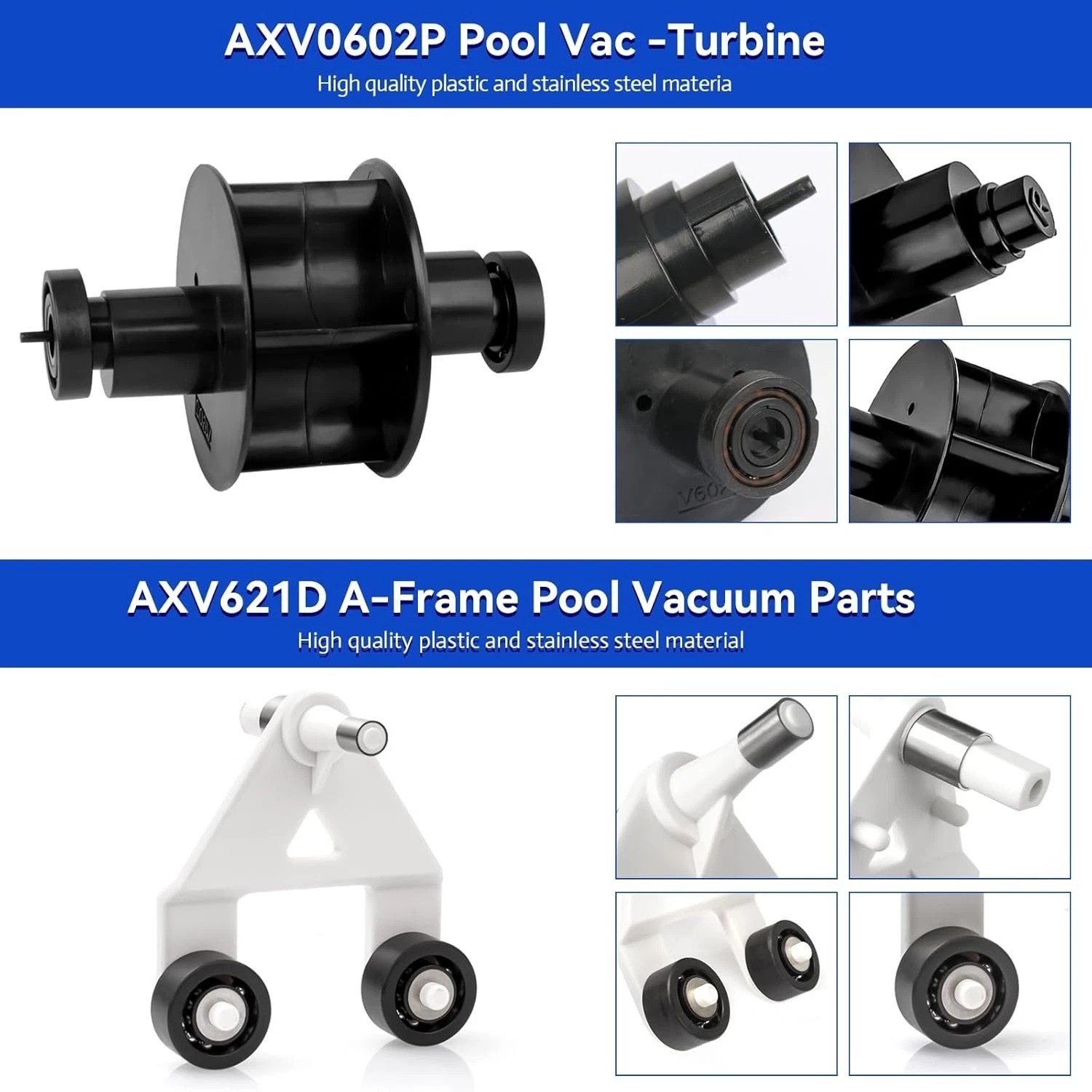Pool Cleaner Parts Kit for Hayward Pool Vac Navigator Ultra Aquadroid Black