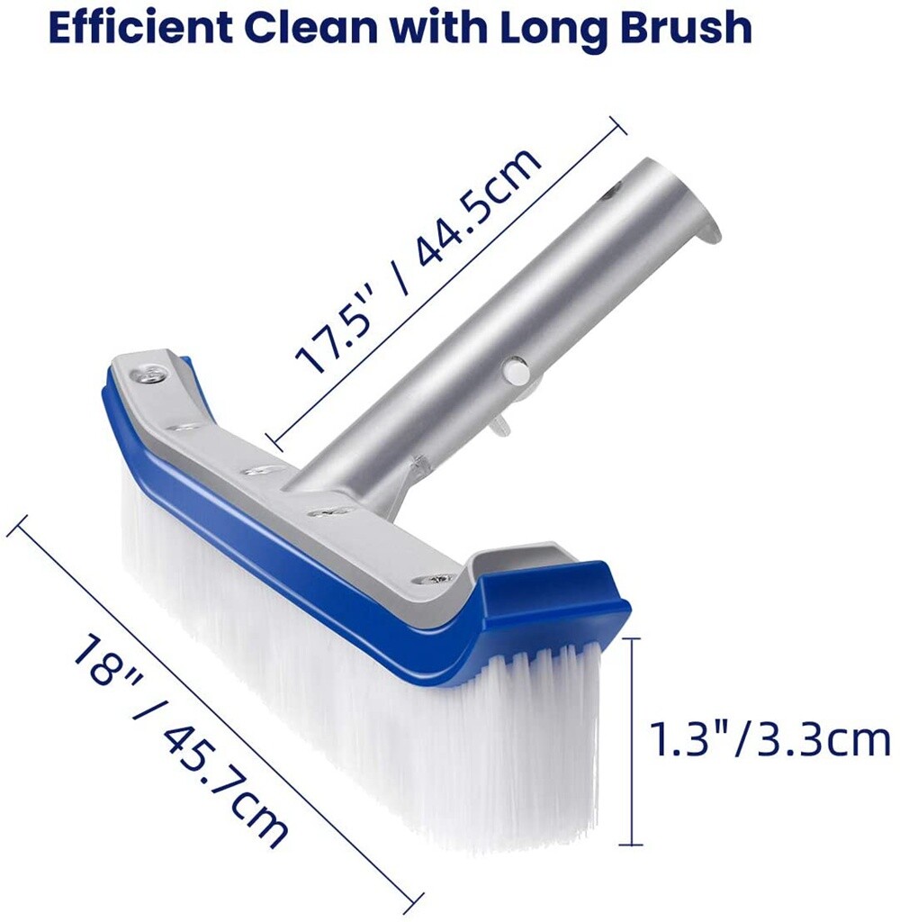 Heavy Duty 18&Prime; Strong Aluminium Swimming Pool Cleaning Brush Wall Tiles & Floors