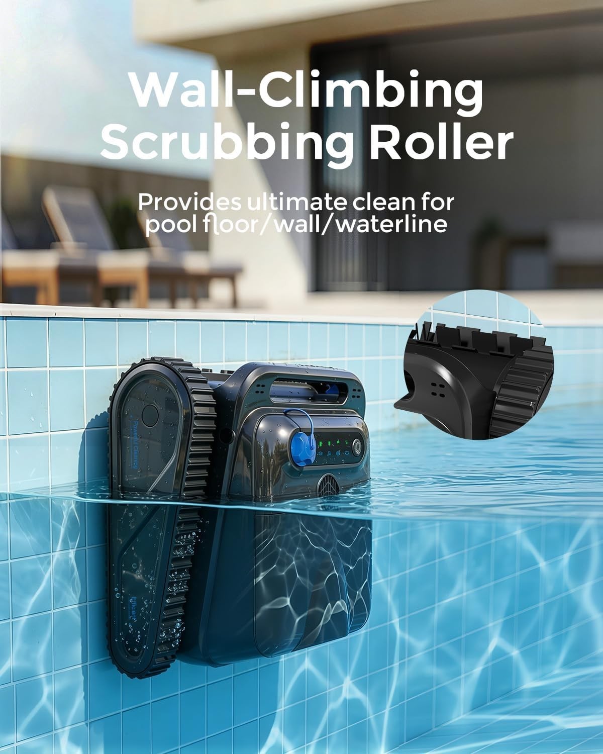 2026 Upgrade OUCAXIA Robotic Pool Vacuum, 4L Large Capacity Pool Vacuum for Ingr