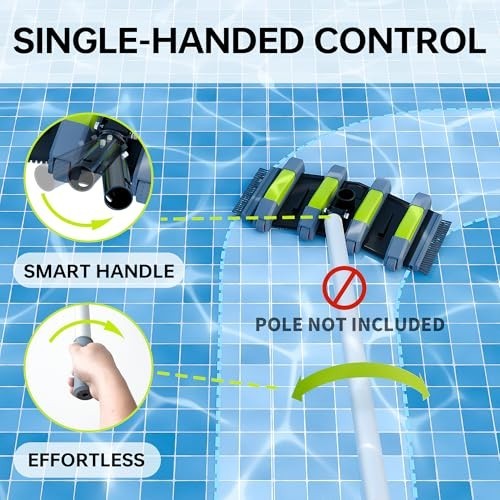 Sepetrel Weighted Flexible Pool Vacuum Head CPVH-003 w/ Wheels & Brushes New