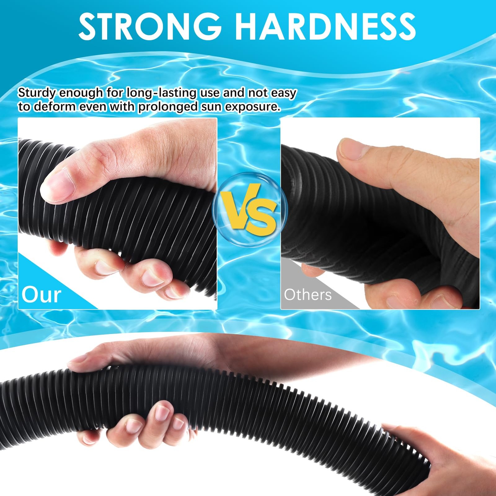 Ajlichiban Fun 10Ft Pool Hose For Above Ground Pools 1.5 Inch Diameter Swimming