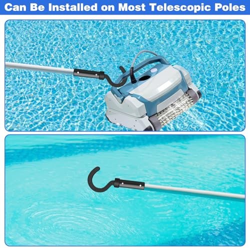 HINGTAI Pool Retriever Hook for Robotic Pool Cleaner Accessories Plastic, Black