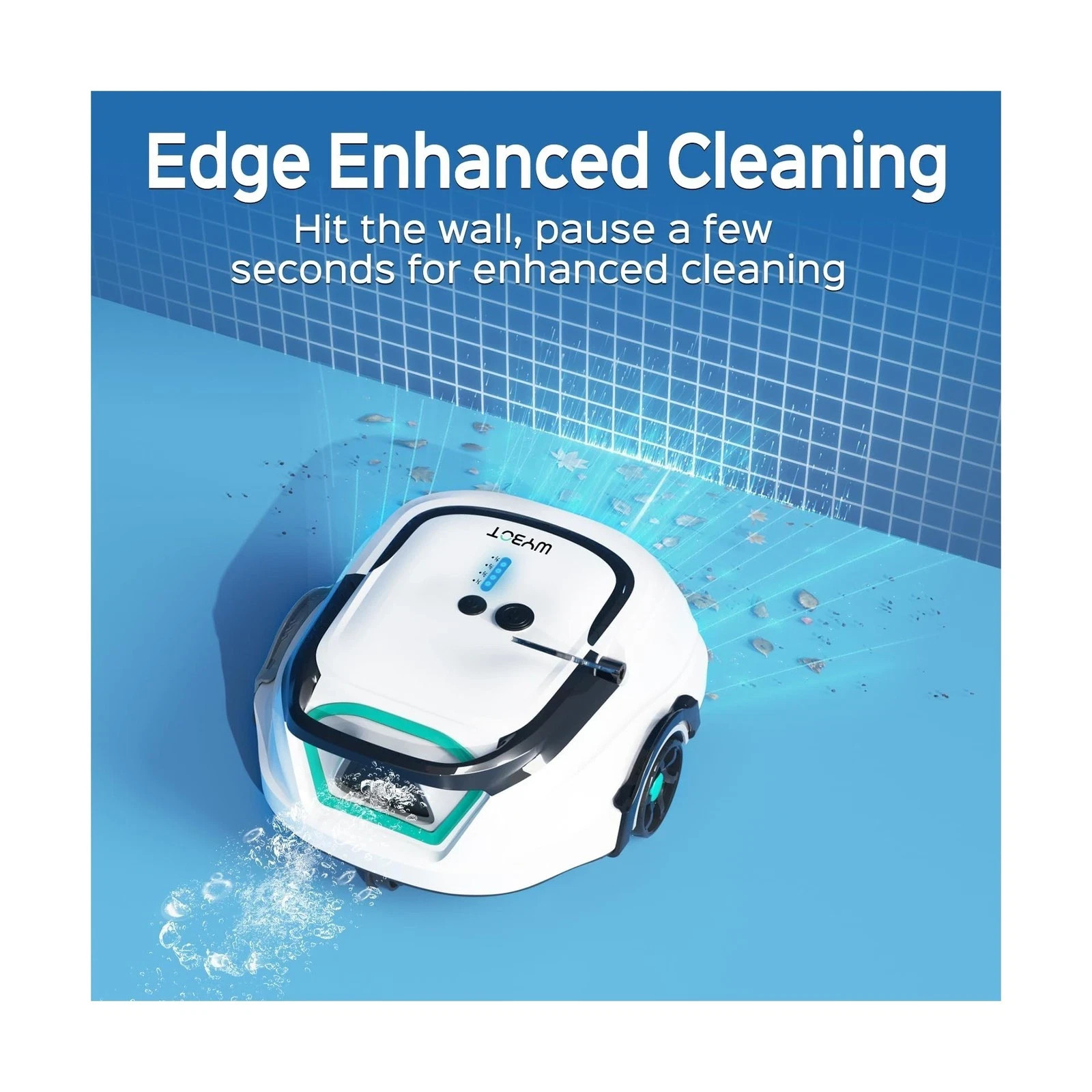 A1 Cordless Robotic Pool Cleaner, Automatic Pool Vacuum for Above Ground with…