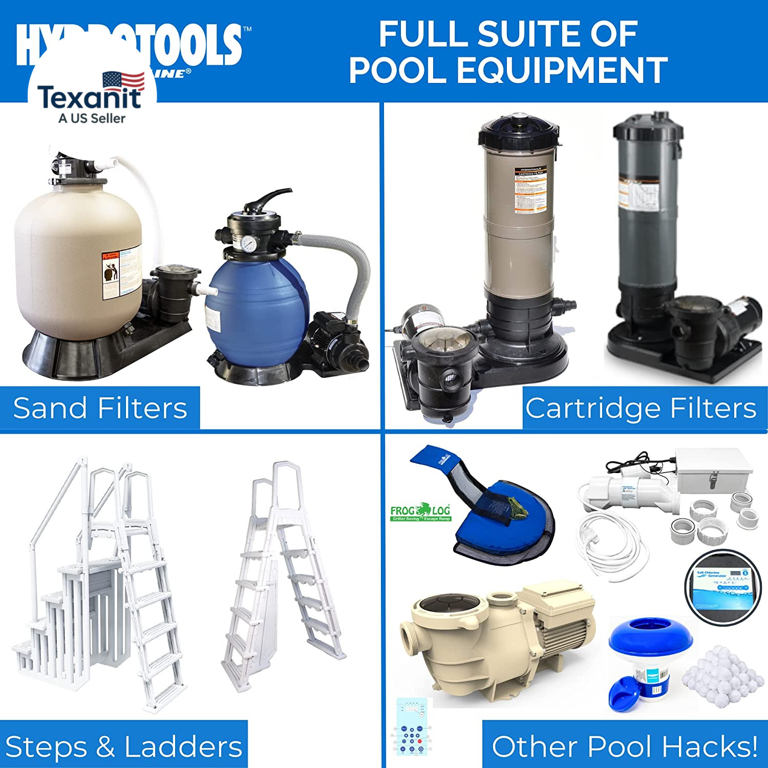 HYDROTOOLS Manual Pool Vacuum Head Attachment for Inground & above Ground Pools